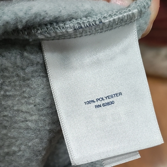 Lands' End Gray Vest with Blue and Green Accents - Picture 5 of 6